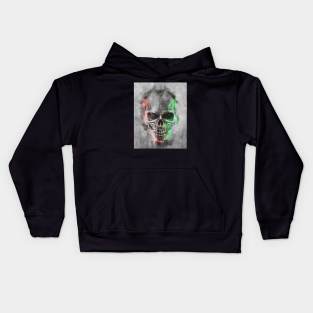 Paintedskull redgreen Kids Hoodie